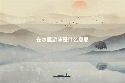 夢到在水裡游泳|梦到在水里游泳是什么意思